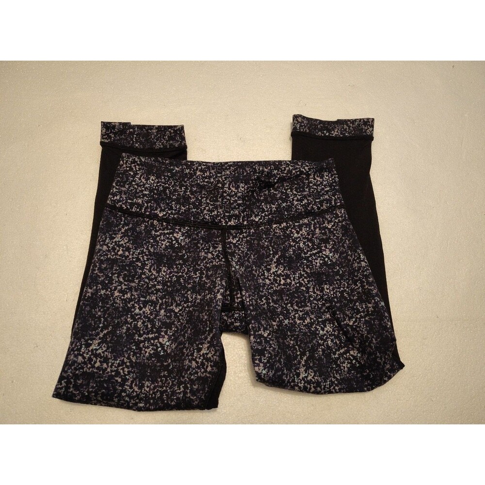 Lululemon Leggings Womens 4 Journey Crop Rocky Road Sand Dune Toothpaste Black
